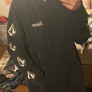 Volcom dark green surf brand hoodie